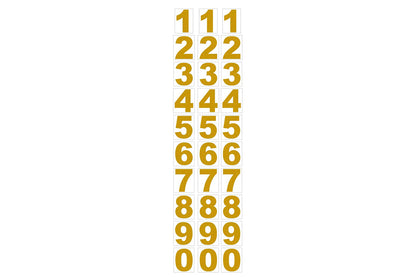 30Pcs Waterproof Reflective Number Stickers for Mailbox Bin Door Gold