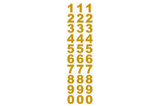 30Pcs Waterproof Reflective Number Stickers for Mailbox Bin Door Gold