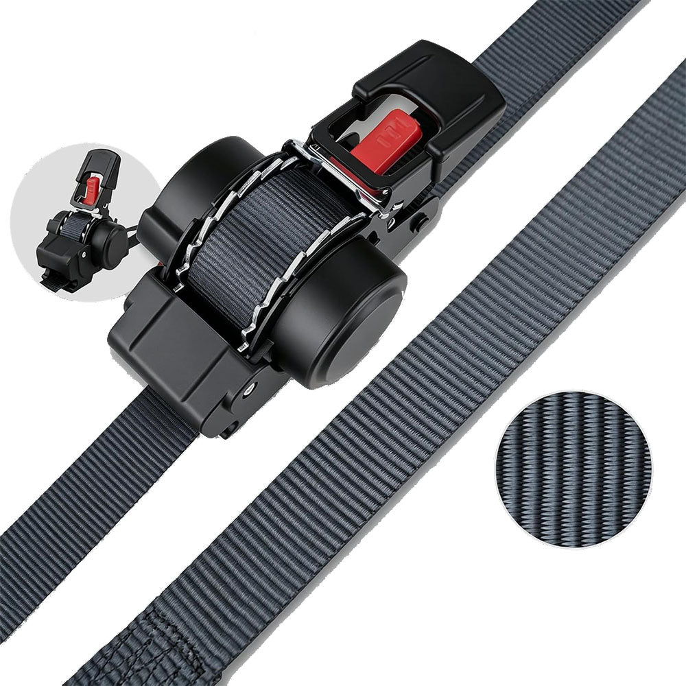 2Piece 54-350cm Retractable Ratchet Straps