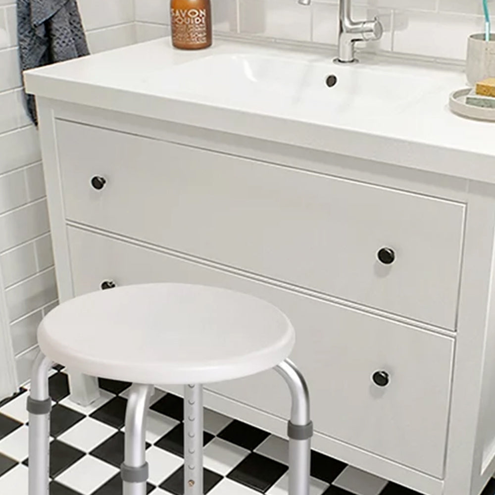 Adjustable Shower Stool Bench Round Bath Seat Chair for Elderly