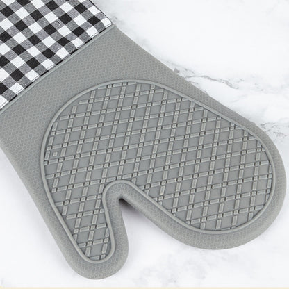 4Pcs Silicone Oven Mitts and Pot Holders for Cooking