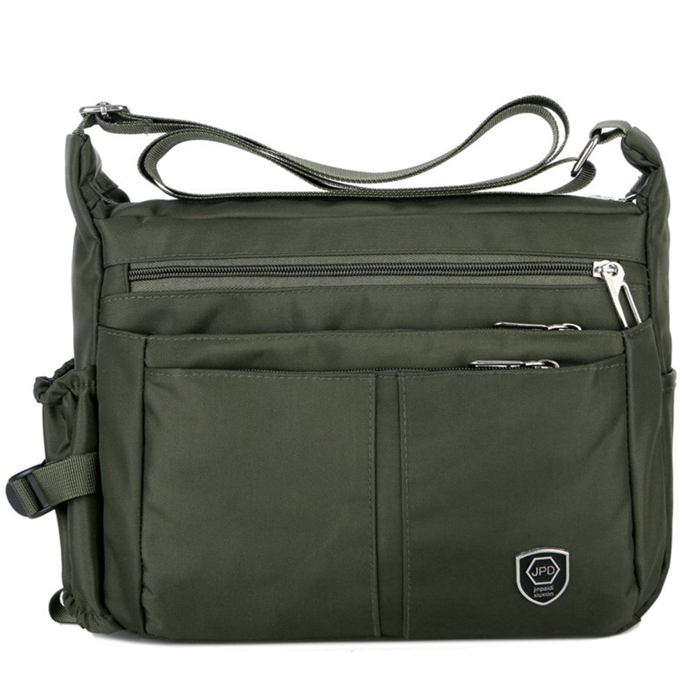 Water-Resistant Messenger Bag for Men Lightweight Travel Crossbody Sling Bag-Green