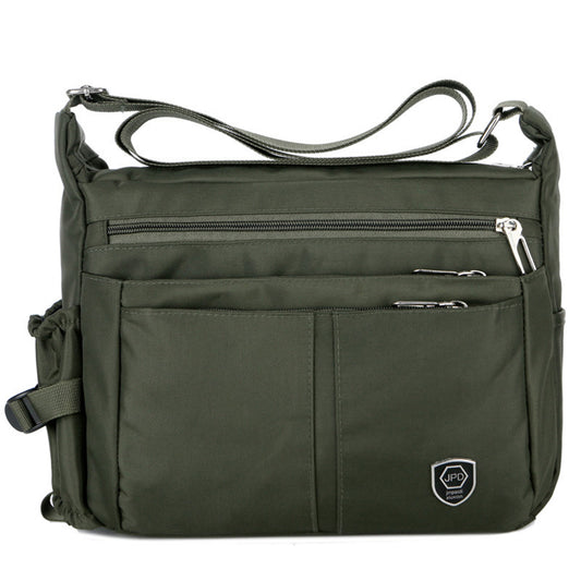 Water-Resistant Messenger Bag for Men Lightweight Travel Crossbody Sling Bag-Green