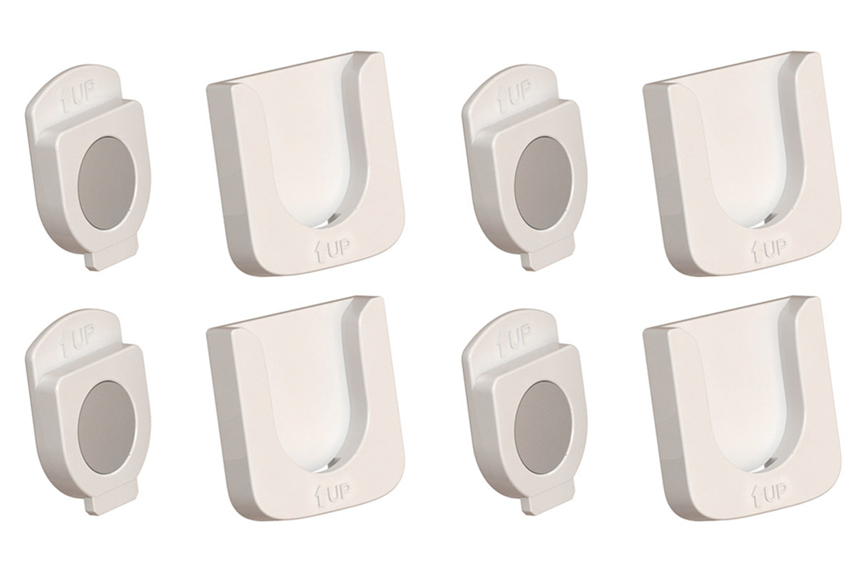 4PCS  Remote Control Wall Mount Holder Remote Control Organizers -White
