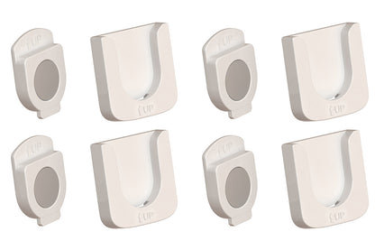 4PCS  Remote Control Wall Mount Holder Remote Control Organizers -White