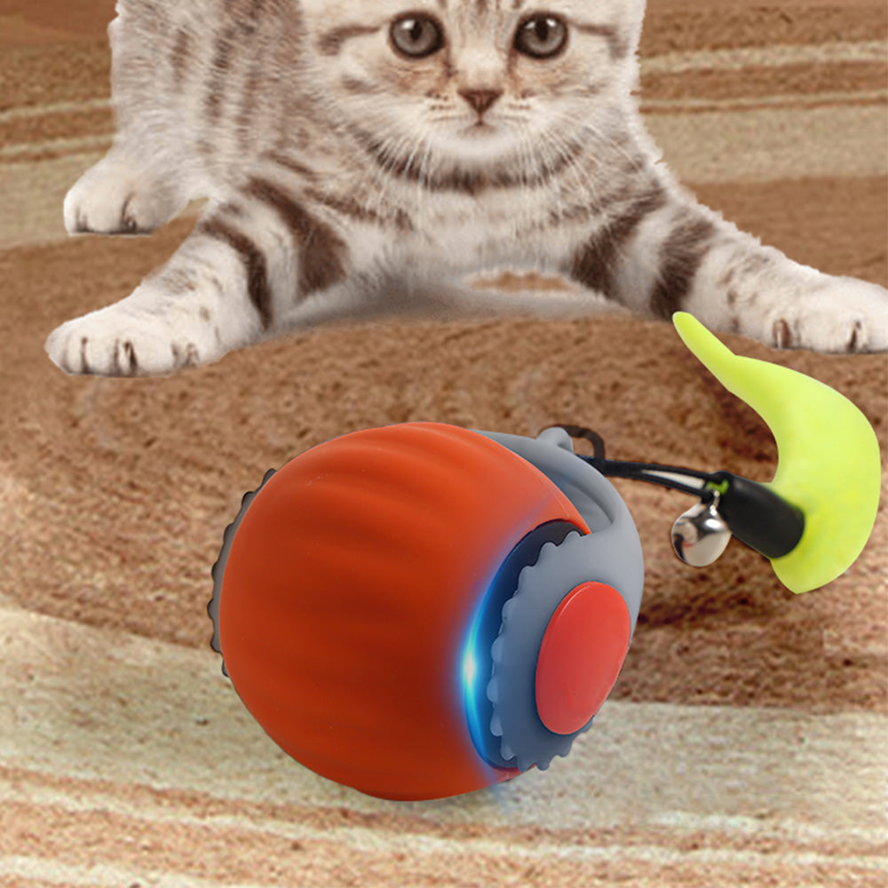 2Pcs 2-Mode Automatic Moving Ball Toy for Cats USB Rechargeable Interactive Cat Toys