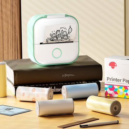 Phomemo T02 Mini Bluetooth Thermal Sticker Printer Portable Pocket Photo Printer Green