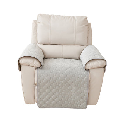 3Pcs Set Non Slip Recliner Chair Covers Couch Covers Pet Protector Slipcovers Light Gray