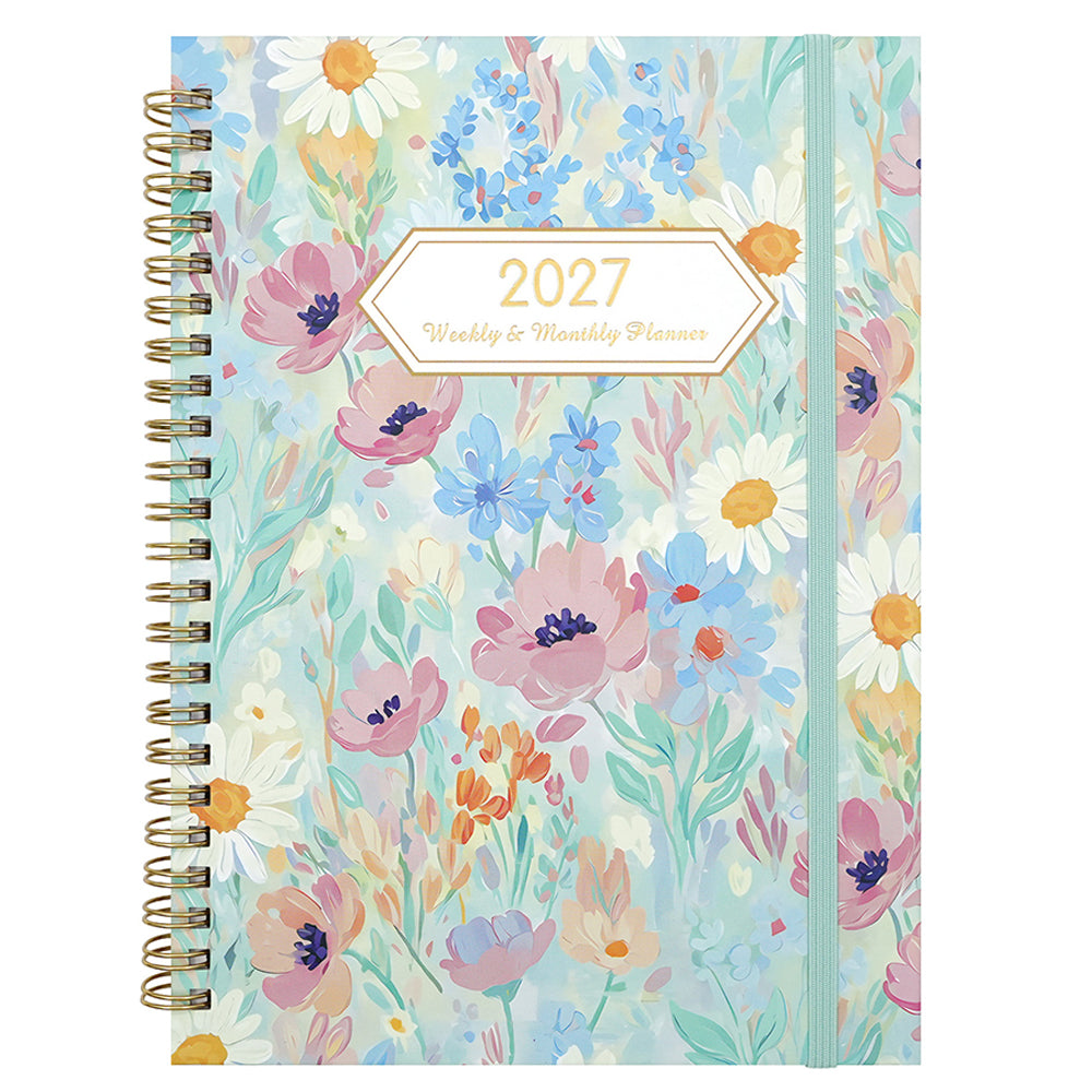 3 Pack 2027 Spiral Planner Monthly Weekly Portable Organizer Notebook