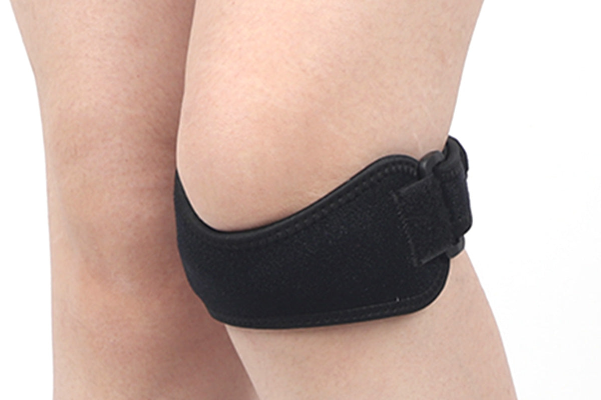 2Pcs Knee Relief Patella Stabilizer Support Brace for Running Hiking Basketball Tennis Volleyball Squats Tendonitis -Black