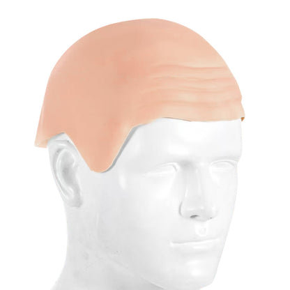 Wrinkled Bald Wig Cap with Short Ears and Wig Net for Cosplay Halloween