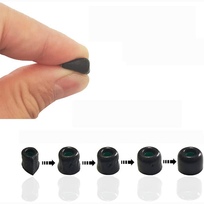 16 Pcs Memory Foam Ear Tips for Sony WF-1000XM6 XM5 XM4 Earbuds-Black