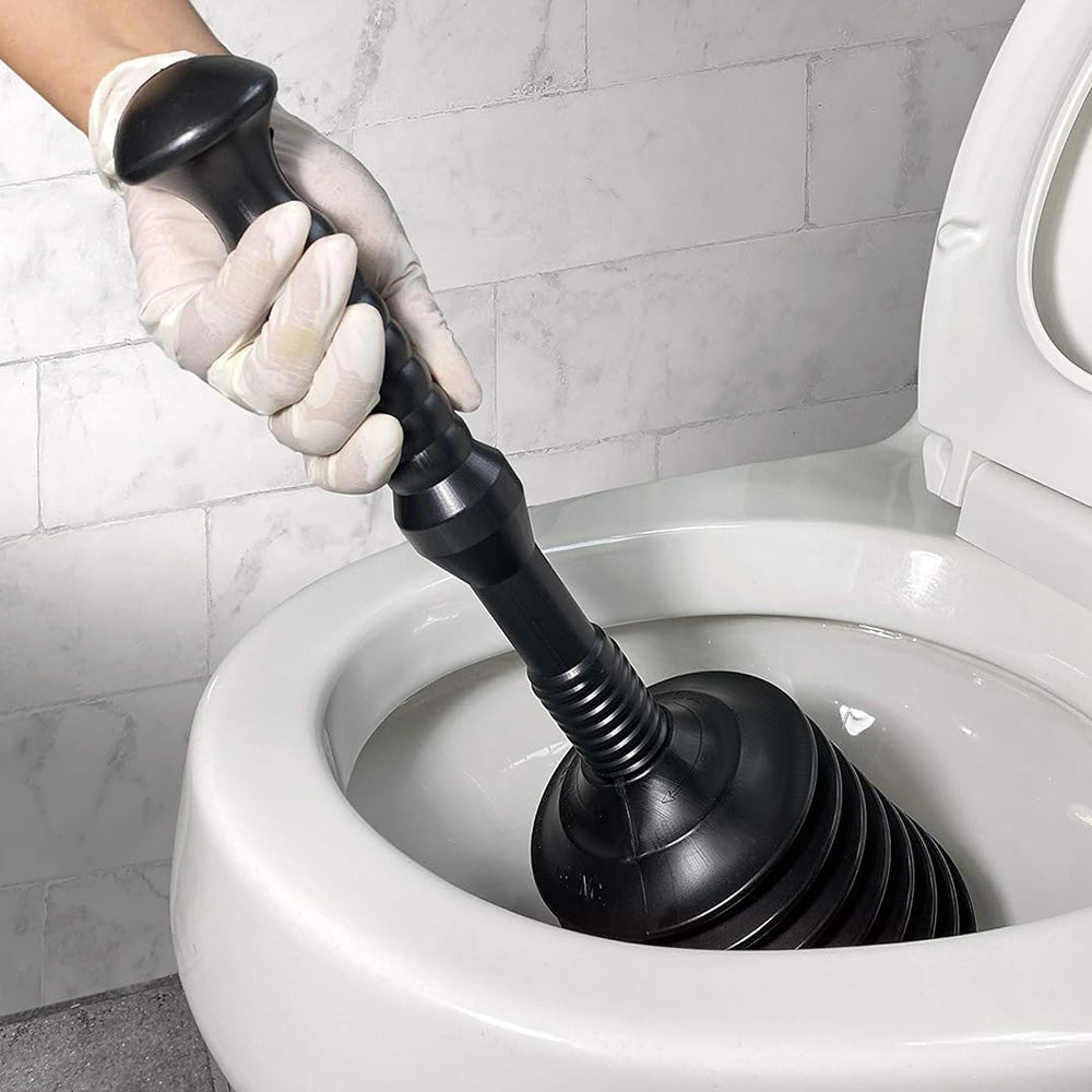 High-Pressure Toilet Plunger with Detachable Bellows Design