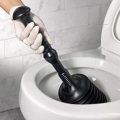 High-Pressure Toilet Plunger with Detachable Bellows Design
