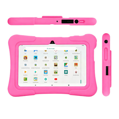 7 Inch Kids Tablet Android 10.0 Quad Core 16GB with Shockproof Silicone Case-Pink