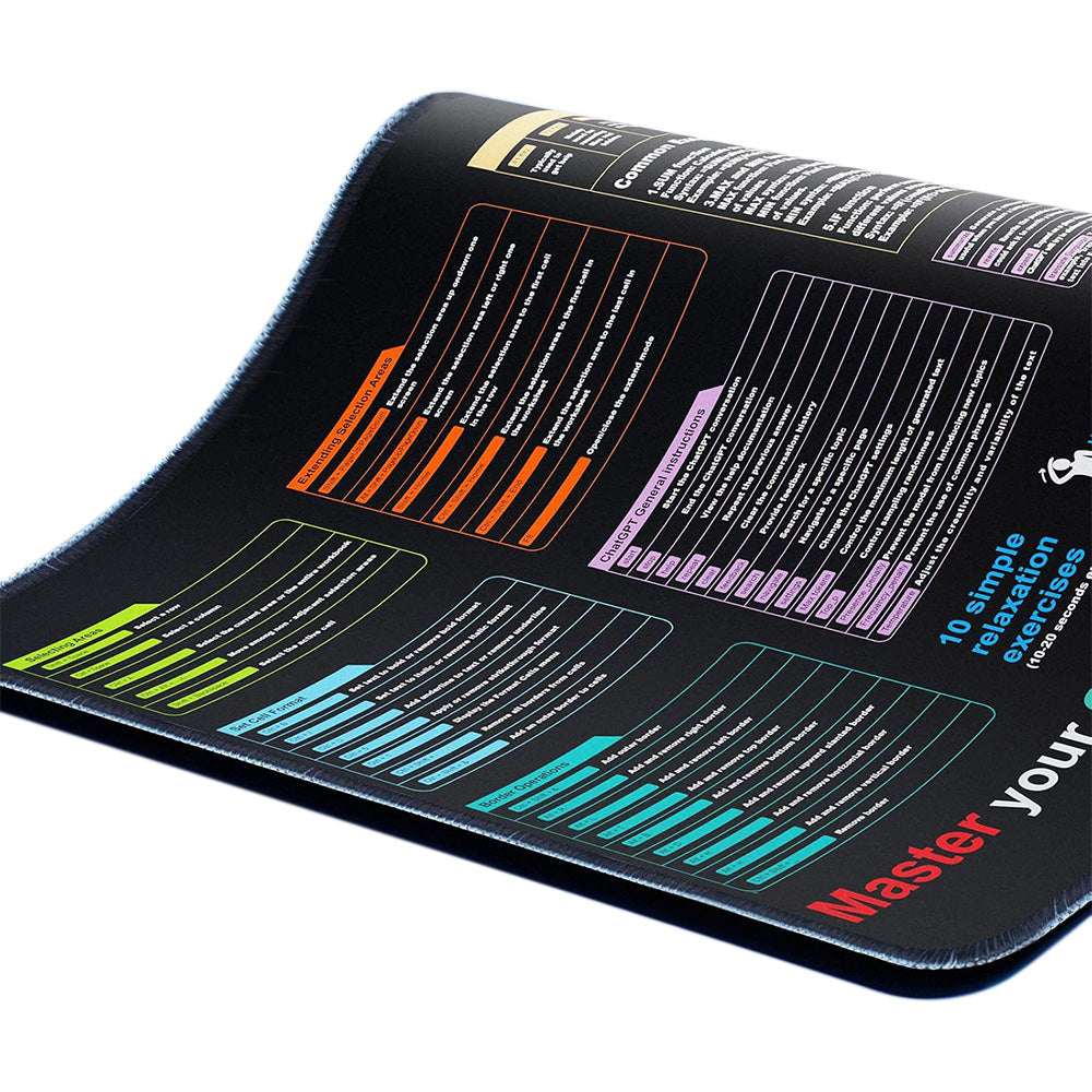 Excel/chatGPT/FN Keys Shortcuts Mouse Pad Keyboard Mat