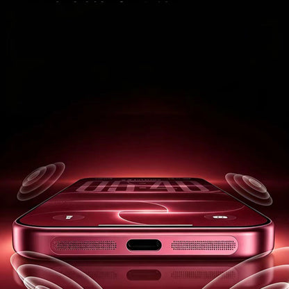 4Piece Metal Dust Mesh Covers for iPhone 18 Pro 18 Pro Max - Wine Red