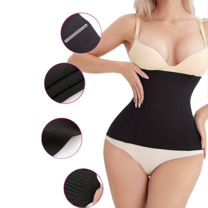 Postpartum Waist Trainer Breathable Postpartum Belly Band - Black