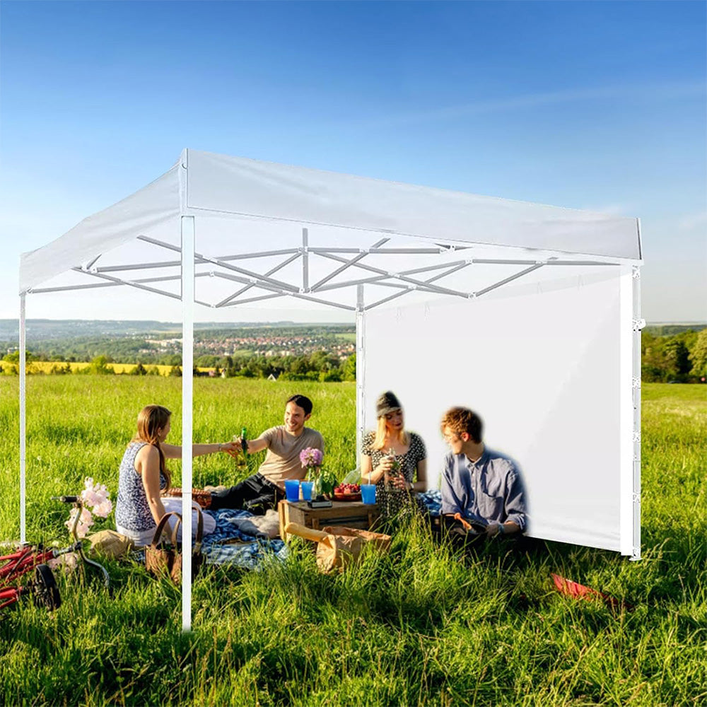 Instant Canopy Tent Sidewalls Portable Canopy with Side Panels for Camping White