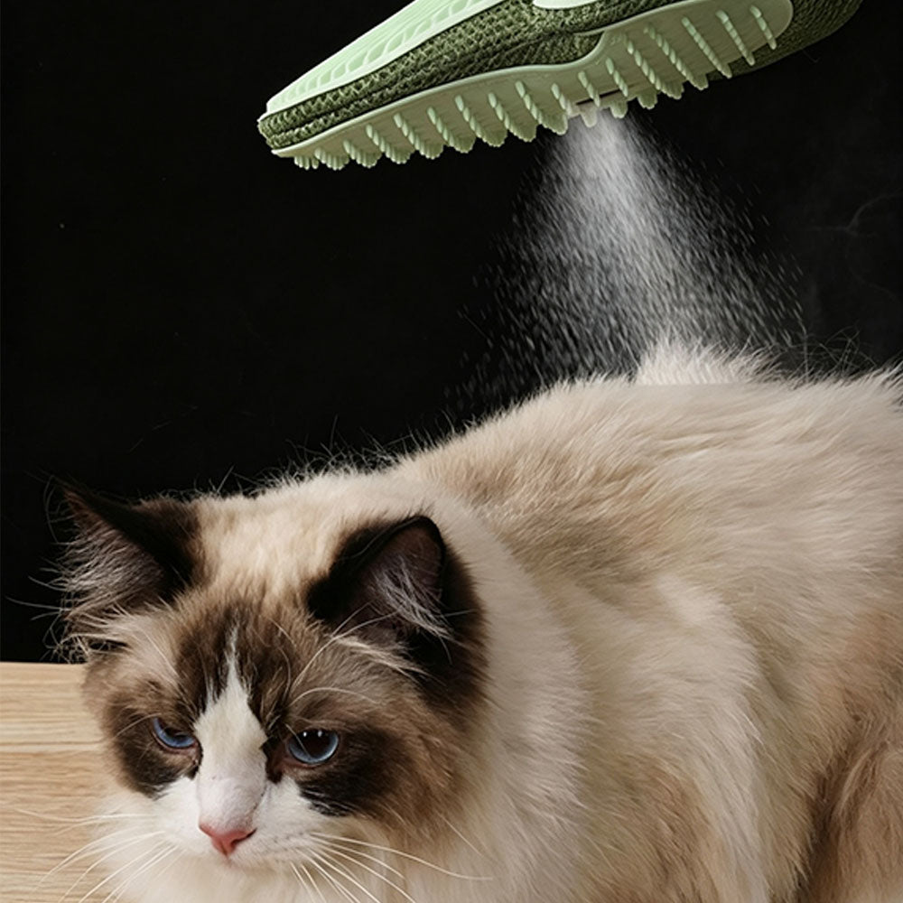 USB Spray Pet Grooming Glove for Cats Dogs - Light Green