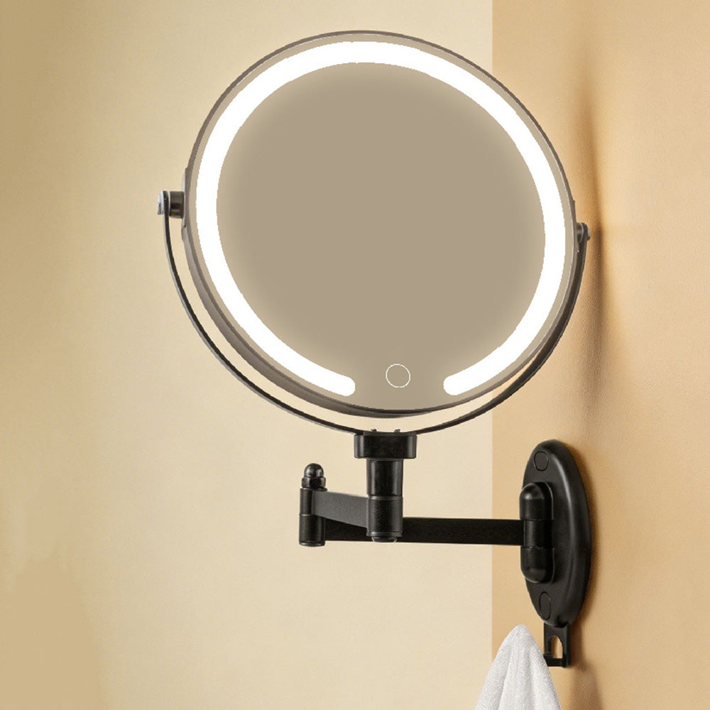 Extendable Wall Mounted LED Makeup Mirror with 7X Magnification