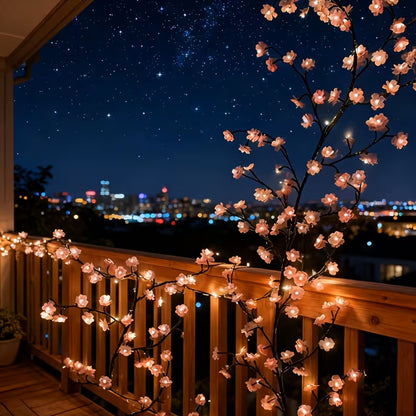Flexible Cherry Blossom Tree Vine Light 8 Modes USB String Light