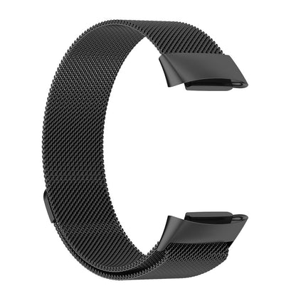 For Fitbit Charge 5 Replacement Stainless Steel Magnet Strap Milanese Band Black