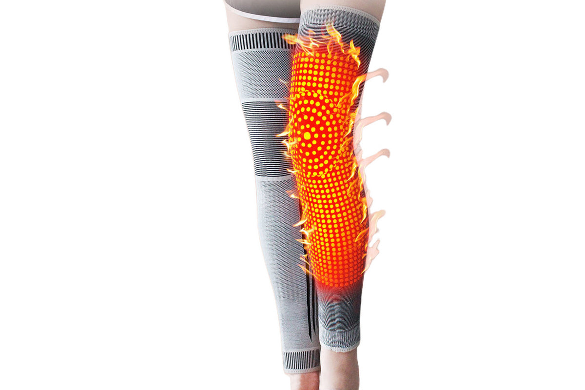 One Pair Of Winter Heating Knee Braces Warm Knee Sleeves Support For Knee Injury