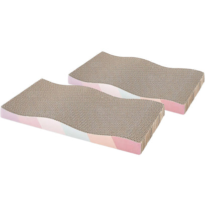 2 Pack Wave Cat Scratcher Cardboard