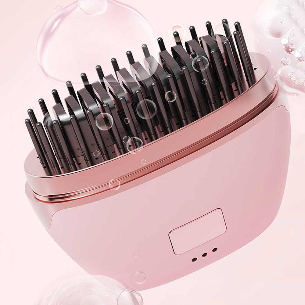 Rechargeable Portable Mini Straight Hair Comb-Pink