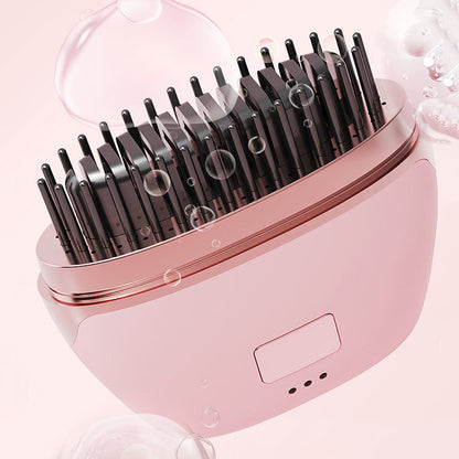 Rechargeable Portable Mini Straight Hair Comb-Pink