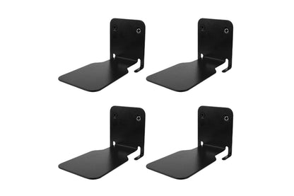 4Pcs Wall Mounted Invisible Floating Bookshelf Book Display Black