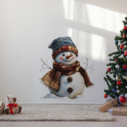 Christmas Glow in the Dark Wall Sticker Self Adhesive Snowman Sticker