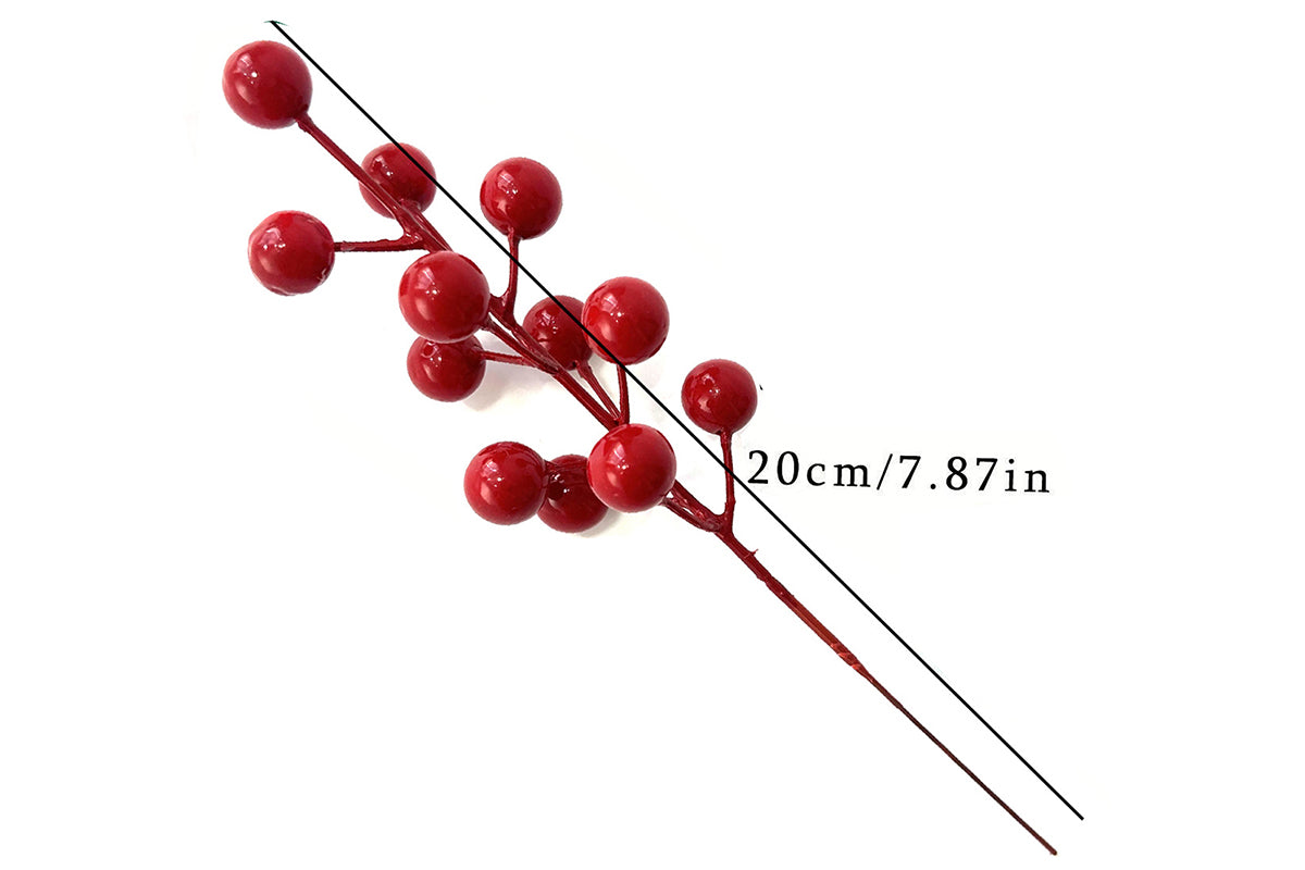 Christmas Artificial Flowers with Berry Stems Fake Pine Sprigs Garland Branches