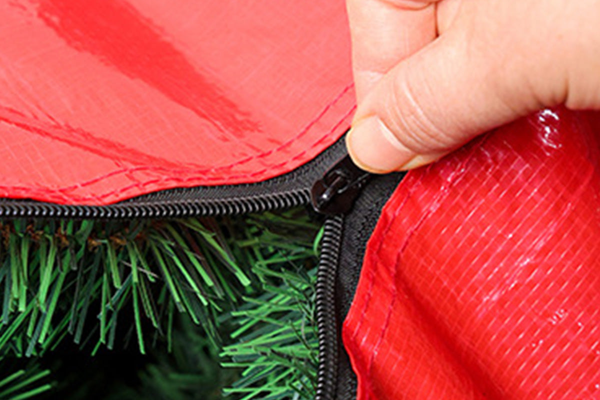 3Pcs Large Christmas Tree Storage Bags Waterproof with Handles and Zipper-Red