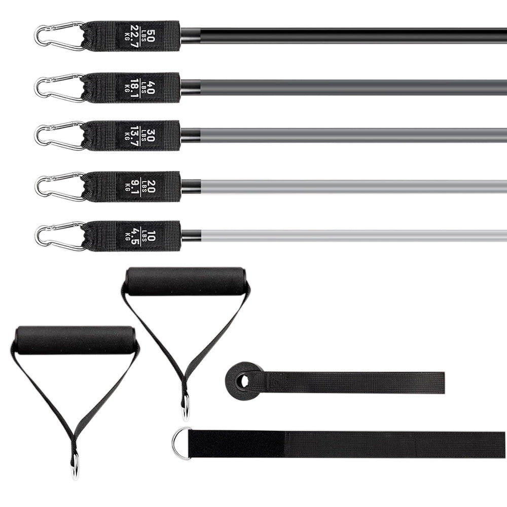 11Pcs Set Versatile Resistance Bands Exercise Fitness Strap for Home Office Traveling Full-Body Workout