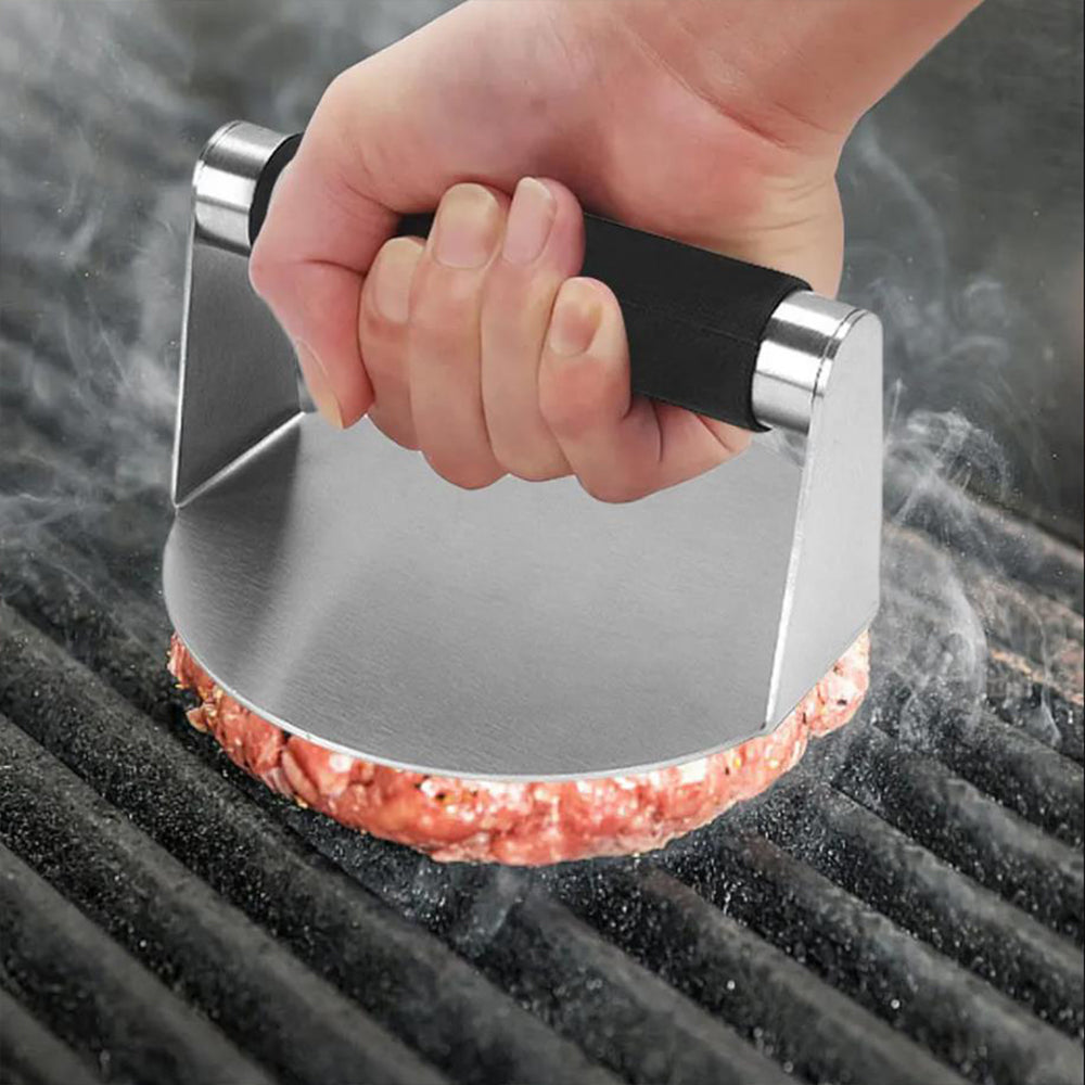 Stainless Steel Burger Press Non-Stick Hamburger Smasher