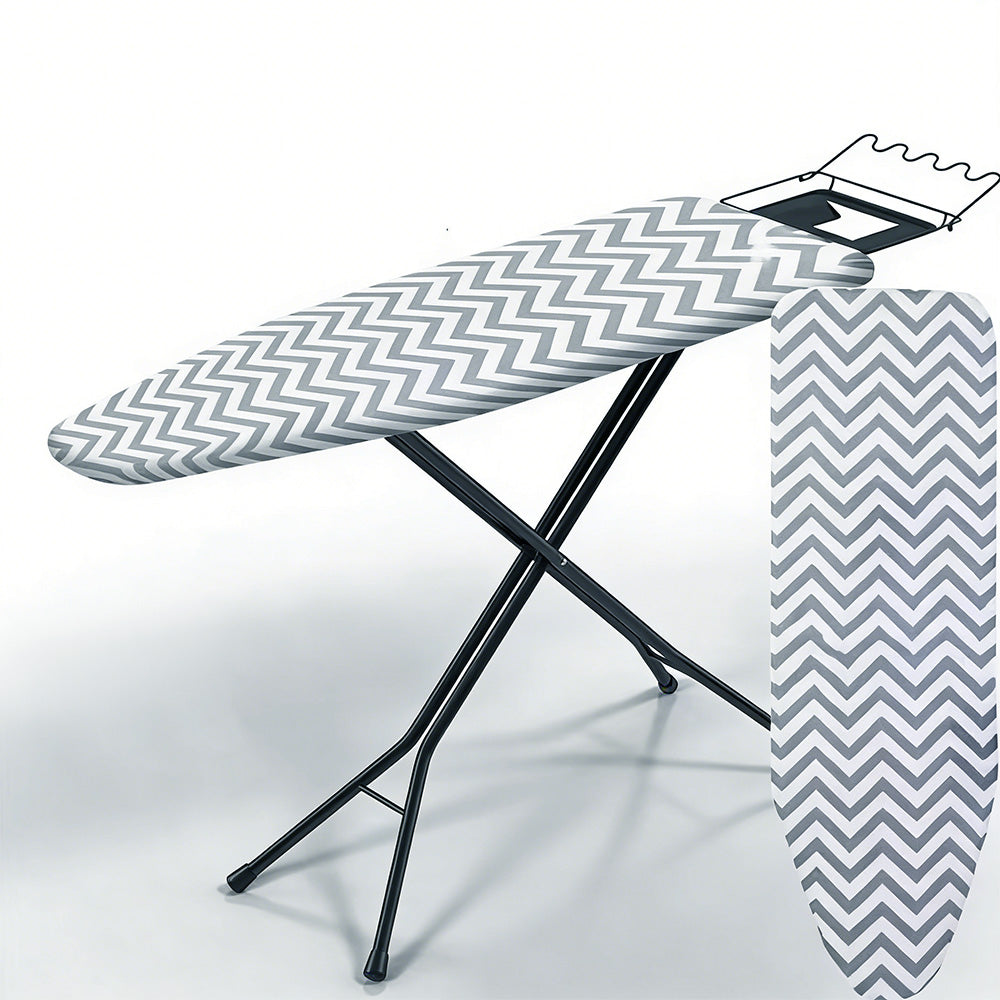 Heat Retaining Felt Ironing Board Cover Easy Fitted Elastic Edge-Waves