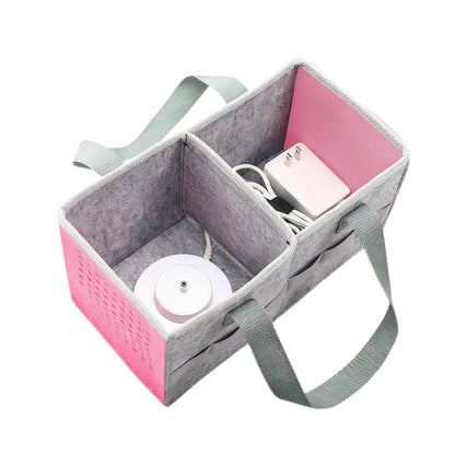 Portable Felt Cloth Storage Bag for Kidsâ€?Musical Speakers Pink