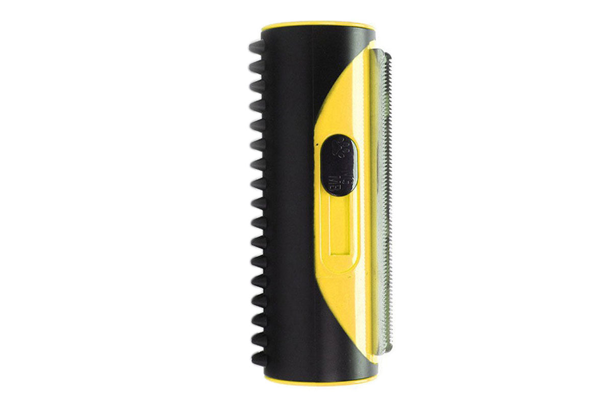 2Pcs Two Sided Pet Grooming Brush Hair Shedding Trimmer Comb Dog Cat Hair Fur Removal-Yellow