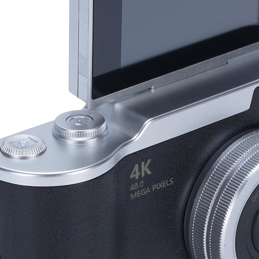 HD 1080P Retro Digital Camera with 2.4-inch Flip Screen for Photos & Video Black