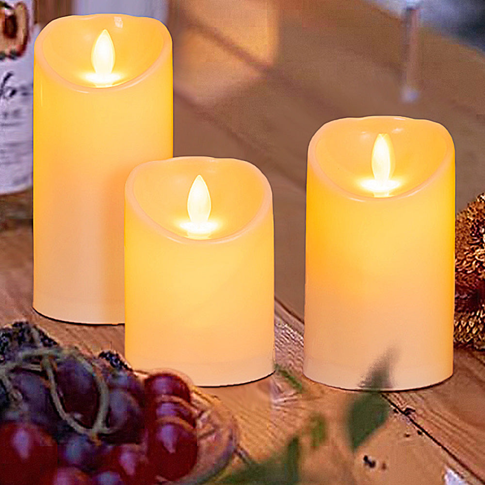 Flameless LED Candles Set of 3 Battery Operated Candles Lights for Home Decor