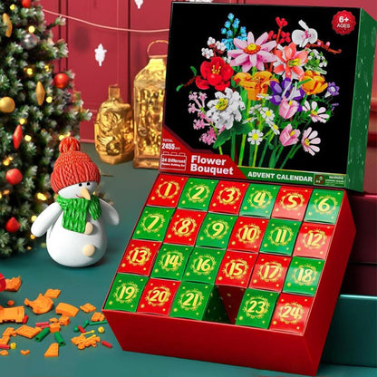24 Days Surprise Botanical Building Blocks Advent Calendar Christmas Countdown Calendar Box Style 1