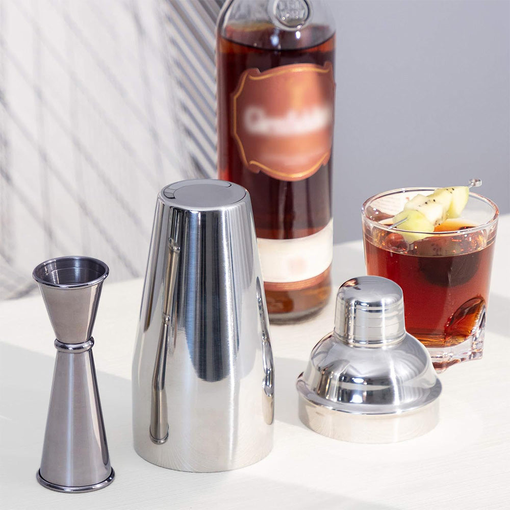 Stainless Steel Double Jigger Cocktail Bar Measuring Cup - Silver