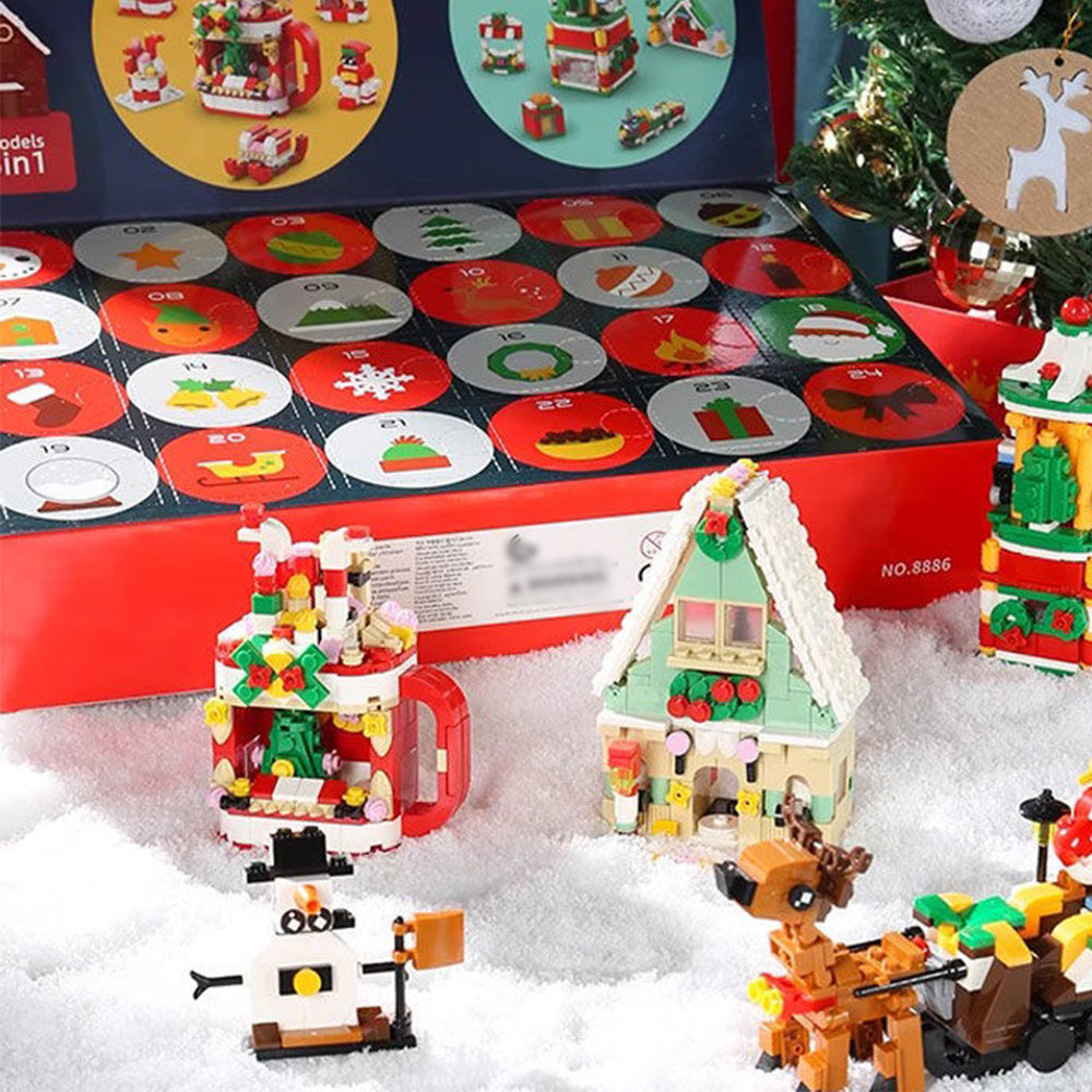 Advent Calendar ¨C Christmas House Mini Building Set for Kids and Adults 6+ Style 3