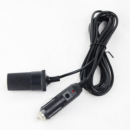 2Pcs 12V Car Cigarette Lighter Adapter Extension Cable Cord Plug Connector
