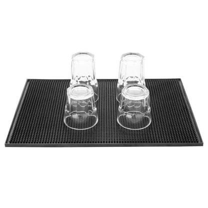 Bar Mat Non Slip Drying Mat for Countertops PVC Bar Service Mat Home Bar-Black