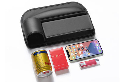 2Pcs Auto Seat Gap Filler Organizer Seat Gap Storage Box with Cup Holders for Phone