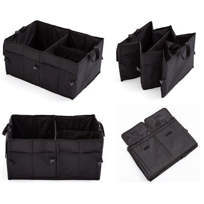 Collapsible Car Trunk Organizer with Multi-Compartments for Tools & Storage
