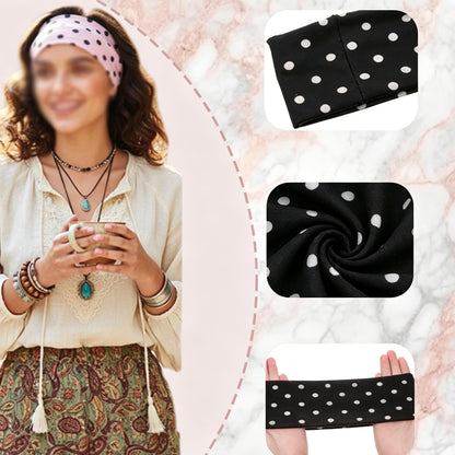 6 Pieces Polka Dot Headbands Set Retro Headbands